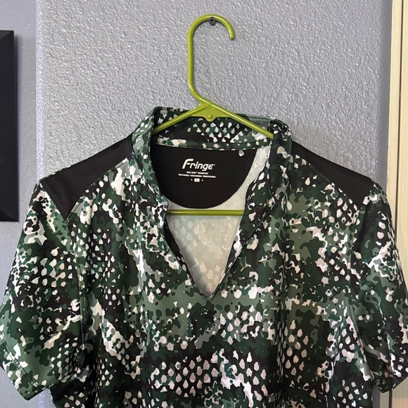 Fringe Studio Green and Black Camouflage Shirt - Picture 3 of 4